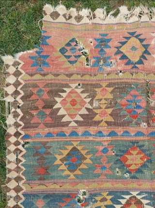 Early 19th. Century Shahsevan Kilim size:154 x 334cm                         