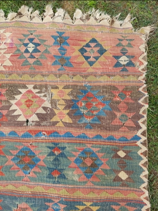 Early 19th. Century Shahsevan Kilim size:154 x 334cm                         