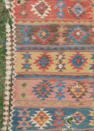 Early 19th. Century Shahsevan Kilim size:154 x 334cm                         