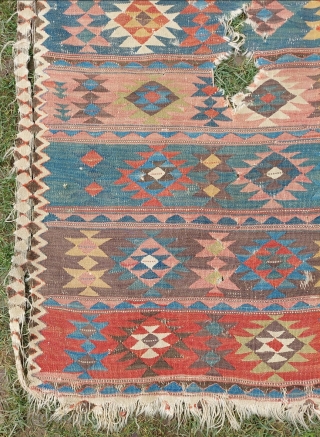 Early 19th. Century Shahsevan Kilim size:154 x 334cm                         