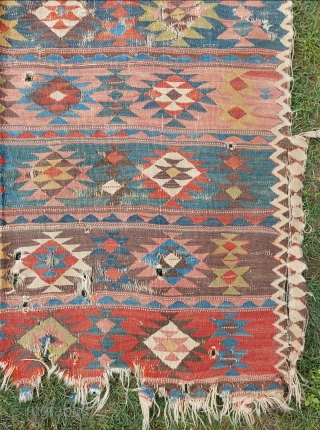 Early 19th. Century Shahsevan Kilim size:154 x 334cm                         