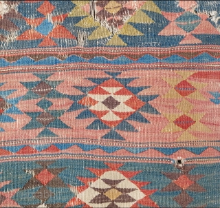 Early 19th. Century Shahsevan Kilim size:154 x 334cm                         