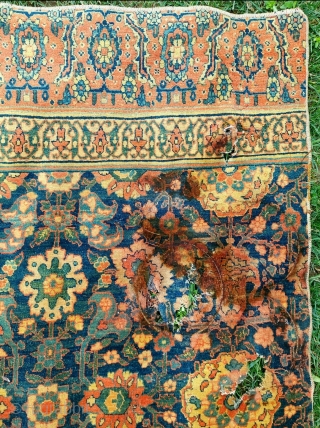 Tabriz Rug Fragment Circa 1870 size:125 x 282 cm                        