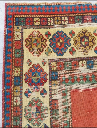 Early Caucasian Carpet circa 1800 size:111 x 224 cm                        