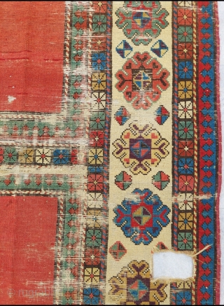 Early Caucasian Carpet circa 1800 size:111 x 224 cm                        