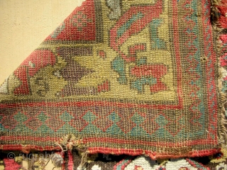Circa 1870 Persian Kurdish long rug with a bold and very playful design. Nearly full silky pile with clear saturated color. Please email me directly: patrickpouler@gmail.com       