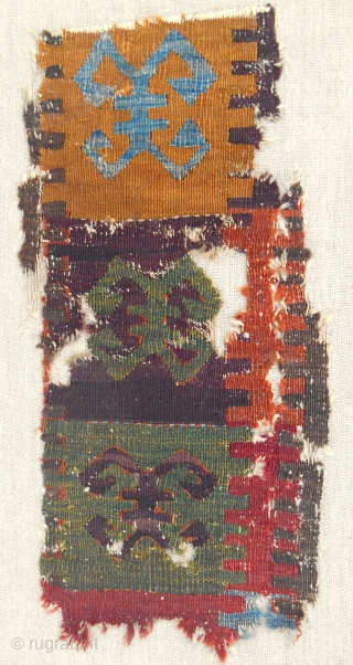 Small 18th c. central Anatolian kilim fragment. Conserved and mounted on linen. Great color! Please email me directly: patrickpouler@gmail.com              