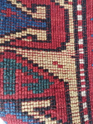 Fachralo Kazak prayer rug. Finely knotted, great colours with just a little re-piling.
173 x 107 5'8 x 3'6               