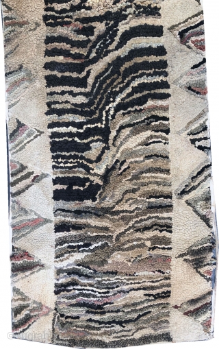 Very Rare dated 1923 American hooked rug runner, whic h measure 2' x 19'                   