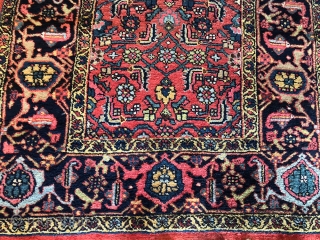 Very good condition antique Persian Kurd Bidjar, measures 3'-5" x 11'.                      