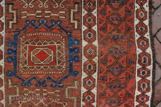 antique Quchan area Kurdi Baluch 147 x 81 cm (4ft 11"x 2ft 8") 1st quarter 20th century, all natural dyes, good overall condition

more info: richardvanrutten@gmail.com        