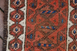 antique Quchan area Kurdi Baluch 147 x 81 cm (4ft 11"x 2ft 8") 1st quarter 20th century, all natural dyes, good overall condition

more info: richardvanrutten@gmail.com        