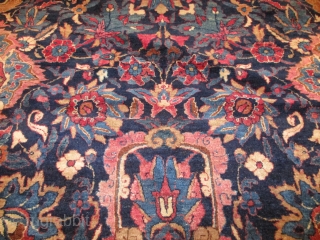 ThisAntique Sarouk Persian Oriental Rug #7802 measures 12’7” X 17’6” (387 x 554 cm). The design is hard to describe. It has an uncommon overall asymmetric floral design. The colors are light  ...