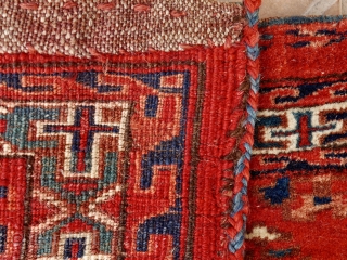 A Yomud - Göklan Khalyk, 108 x 45 cm. early 20 th. century, A fine ceremonial trapping and dowry treasure.  a- symmetrical weave.         