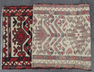 Antique Turkoman Tente band Fragment very nice colors, very fine size 1'5''x3'5'' Feet (1,07x46 cm) Circa 1880-1890                