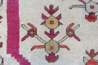 Antique Gordes prayer rug wonderful colors and nice condition all original Circa 1850-1860                    