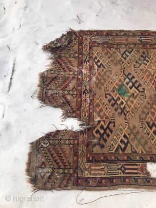 Turkmen-yomud, 1890-1900, size-120X260 cm.requires restoration, need to wash                         