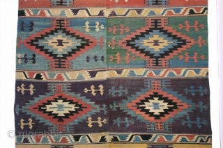 Karapinar? KELIM, Central Anatolia, 18th century  Size: 14\' x 5\'4\" (both halves together) Condition / Description: This is an important early Turkish kelim from one of the most sought after regions  ...