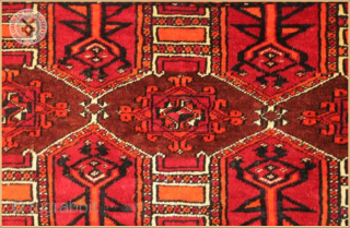 RG1151-
Antique Saryk torba circa 1880 wool,cotton and silk symmetric knots on wool foundation
Very good condition
Size : 1.12m x 0.39m  3`8" x 1`3"          
