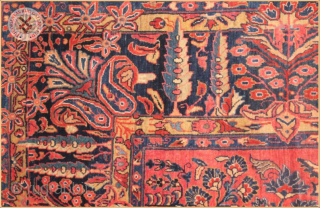 American Saroq
Antique Saruq carpet circa 1900 wool on cotton foundation
Very good condition
Size : 3.66m x 2.69m  12`0" x 8`10"             