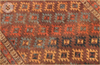 RG1138
Antique Baluch rug
Very good condition
Size : 1.33m x 0.83m  4`4" x 2`9"                    