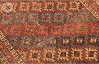 RG1138
Antique Baluch rug
Very good condition
Size : 1.33m x 0.83m  4`4" x 2`9"                    