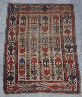 Lovely Antique Baluch rug size is (2'9" x 3'7" ft) good fair condition just shows some wears but no holes, no stains, has been hand washed professionally just recently.    