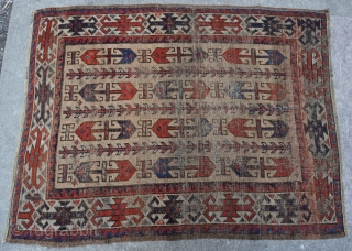 Lovely Antique Baluch rug size is (2'9" x 3'7" ft) good fair condition just shows some wears but no holes, no stains, has been hand washed professionally just recently.    
