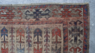 Lovely Antique Baluch rug size is (2'9" x 3'7" ft) good fair condition just shows some wears but no holes, no stains, has been hand washed professionally just recently.    