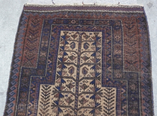 Baluch Prayer tree of life 19th century Rug, size 2'10" x 4'4" (86 x 132 cm.)                 