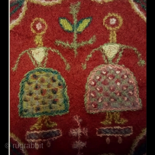 Swedish embroidery wool on felt, size: 71*34 cm                         