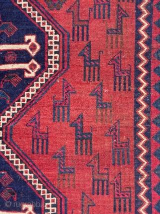 A classic rug circa 1900 Arab Baluch ? Size is  207 x 148 cm                  
