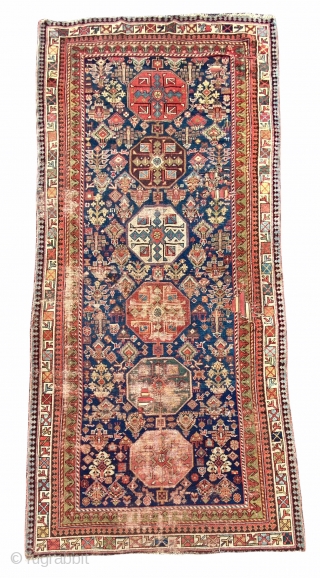 ANTQIUE KURDISH RUG 19TH CENTURY, Beautiful Colours and Classic Pattern, the Last Picture is showing is real Colours.
228 x 132 cm            