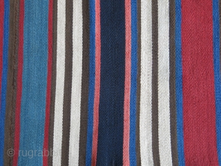 Shahsavan wool on wool warp faced woven jajim blanket, with saturated natural colors.. couple tiny small old repairs, soft handle, great condition. size : 89" x 70" --225 cm x 170   ...