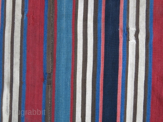 Shahsavan wool on wool warp faced woven jajim blanket, with saturated natural colors.. couple tiny small old repairs, soft handle, great condition. size : 89" x 70" --225 cm x 170   ...