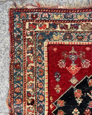 Very cute Qhasgai shekerluh carpet  warp silk and wool size 135x81cm                     