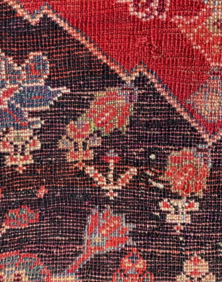 Very cute Qhasgai shekerluh carpet  warp silk and wool size 135x81cm                     