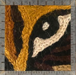 Tiger, Tiger! Vintage wool-embroidered soft and supple tiger 'pelt' made in Kashmir in the later part of the 1900’s. Mix of dyed and undyed fine wool embroidery backed by a layer of  ...
