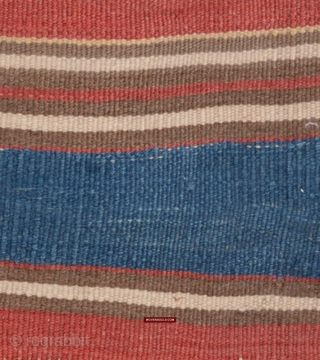 A cheerful Caucasian Kilim. Large. Good colors - will add some good spirit to a room. More photos and information on Wovensouls here: https://wovensouls.com/products/1716-antique-afshar-soumac-kilim-rug         