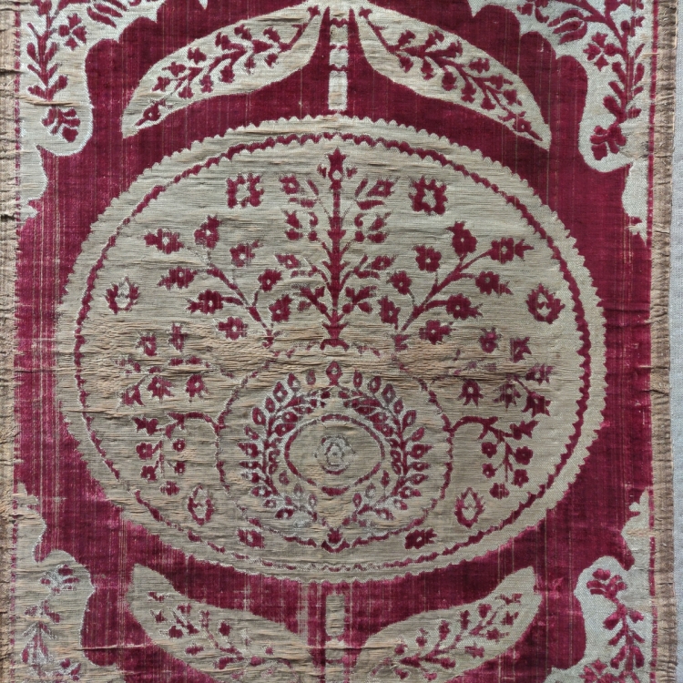 Ottoman Turkish velvet yastik, Milani