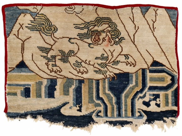 32. Tibetan fragment with snow lion