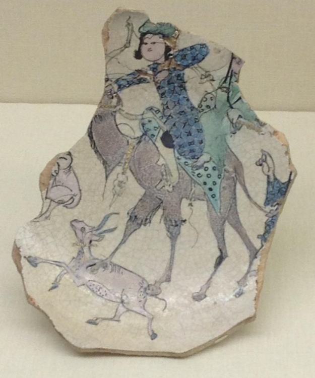 Persian ceramic fragment, Kashan, circa 12th-13th cen. Gulbenkian Museum