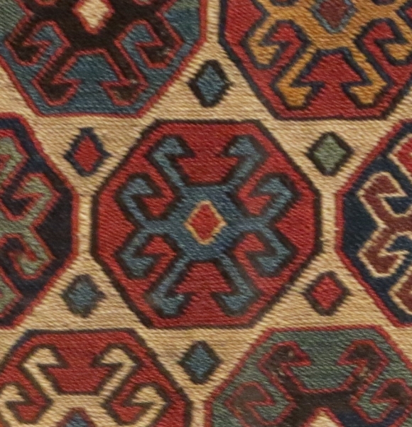 detail of a sumak bagface, Ginsberg Collection in the Metropolitan Museum of Art