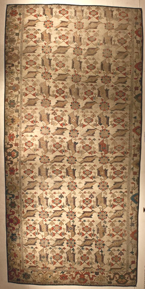 Ushak Bird Carpet fragment KonyaMuseum
