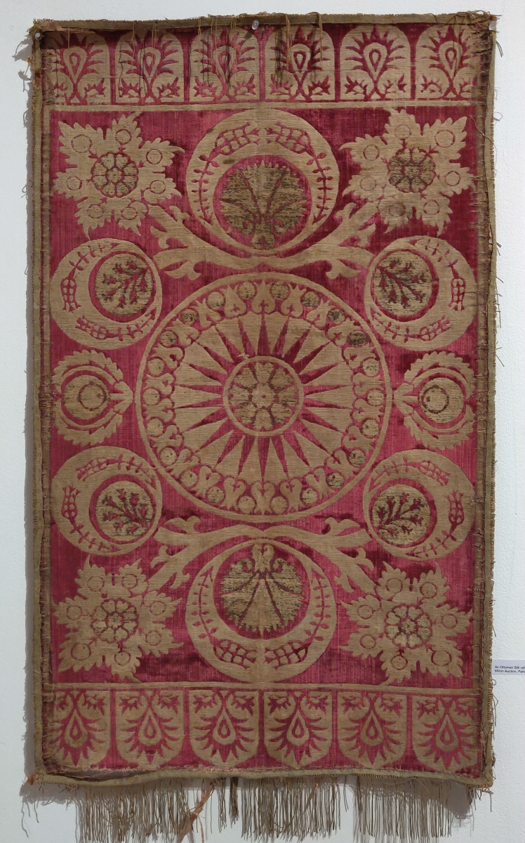 Ottoman Turkish velvet yastik, Milani