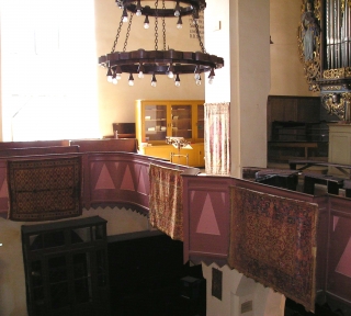 Rugs in the Lutheran cathedral of Sighisoara