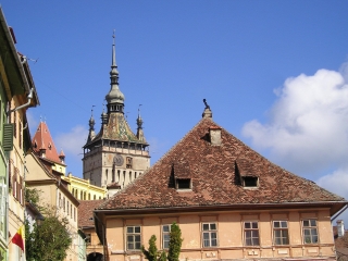 Sighisoara city skyline