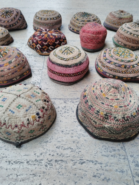 Turkmen baby hats Silk embroidery                            
