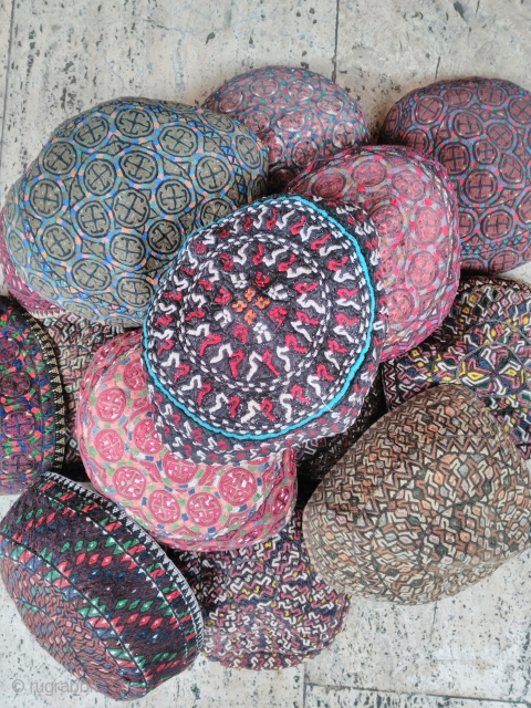 Turkmen hats Silk embroidery                             