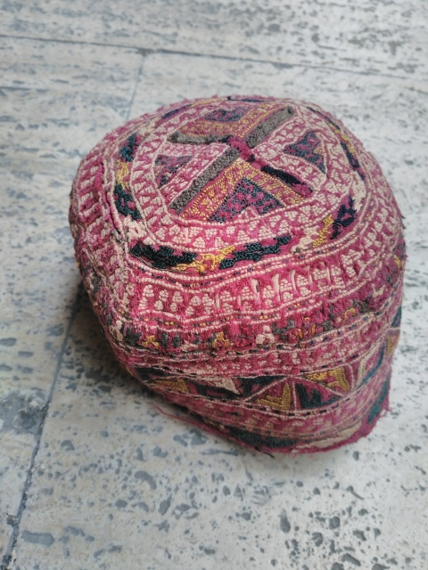 Turkmen baby hat Silk embroidery                            
